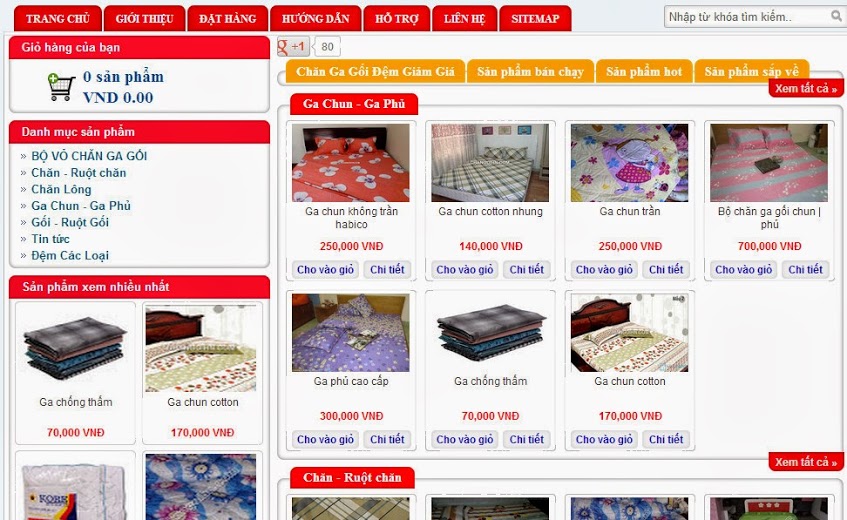 Thiết kế website siêu thị đệm tại Hải Phòng
