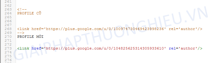 Thay đổi profile google để tránh bị spam.