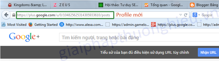 Thay đổi profile google để tránh bị spam.