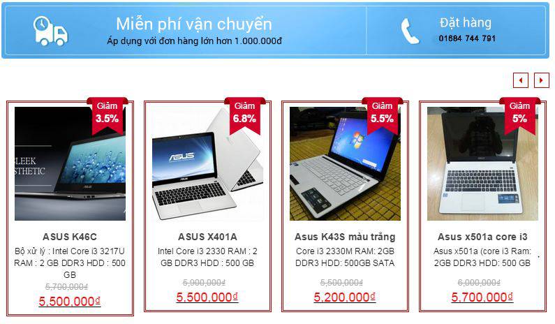 thiết kế web cửa hàng sửa chữa mua bán máy tính